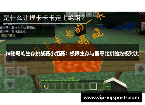 神秘岛屿生存挑战赛小组赛：极限生存与智慧比拼的终极对决